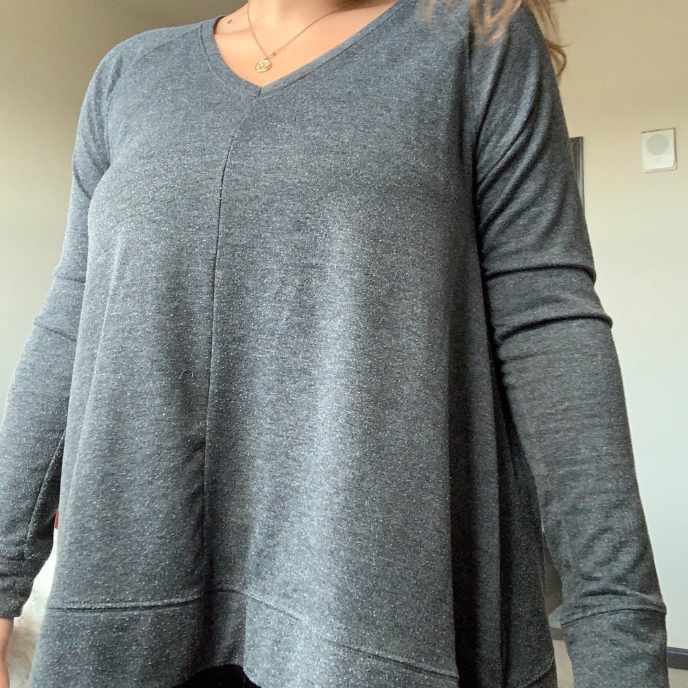 Heather Grey Sonoma Soft Touch Poncho Sweater